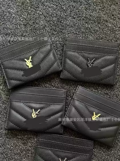 Factory Direct Wholesale Caviar Card Holder Luxury Card Case Coin Purse Storage for 5 Cards Yangshulin Ys Small Chanel Multi-Card