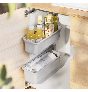 Kitchen Punch-Free Storage Rack Pull-Out Storage Box Drawer-Type under Sink Storage Rack Wholesale in Stock
