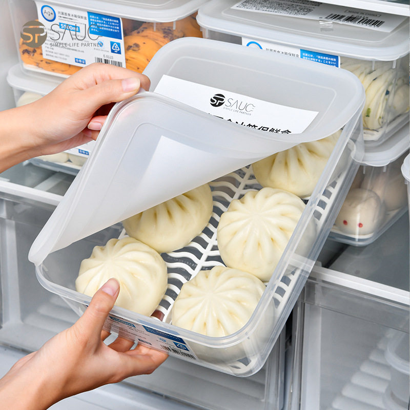 Antibacterial steamed buns steamed buns frozen special storage box large capacity refrigerator dumplings food grade sealed fresh-keeping box