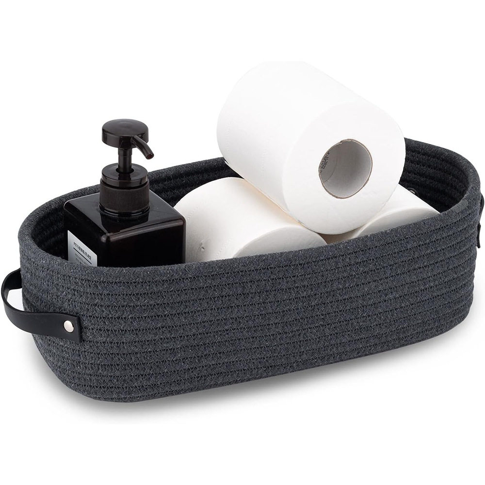Cotton rope woven storage basket desktop sundries storage box household cosmetics snack basket storage basket cross-border supply