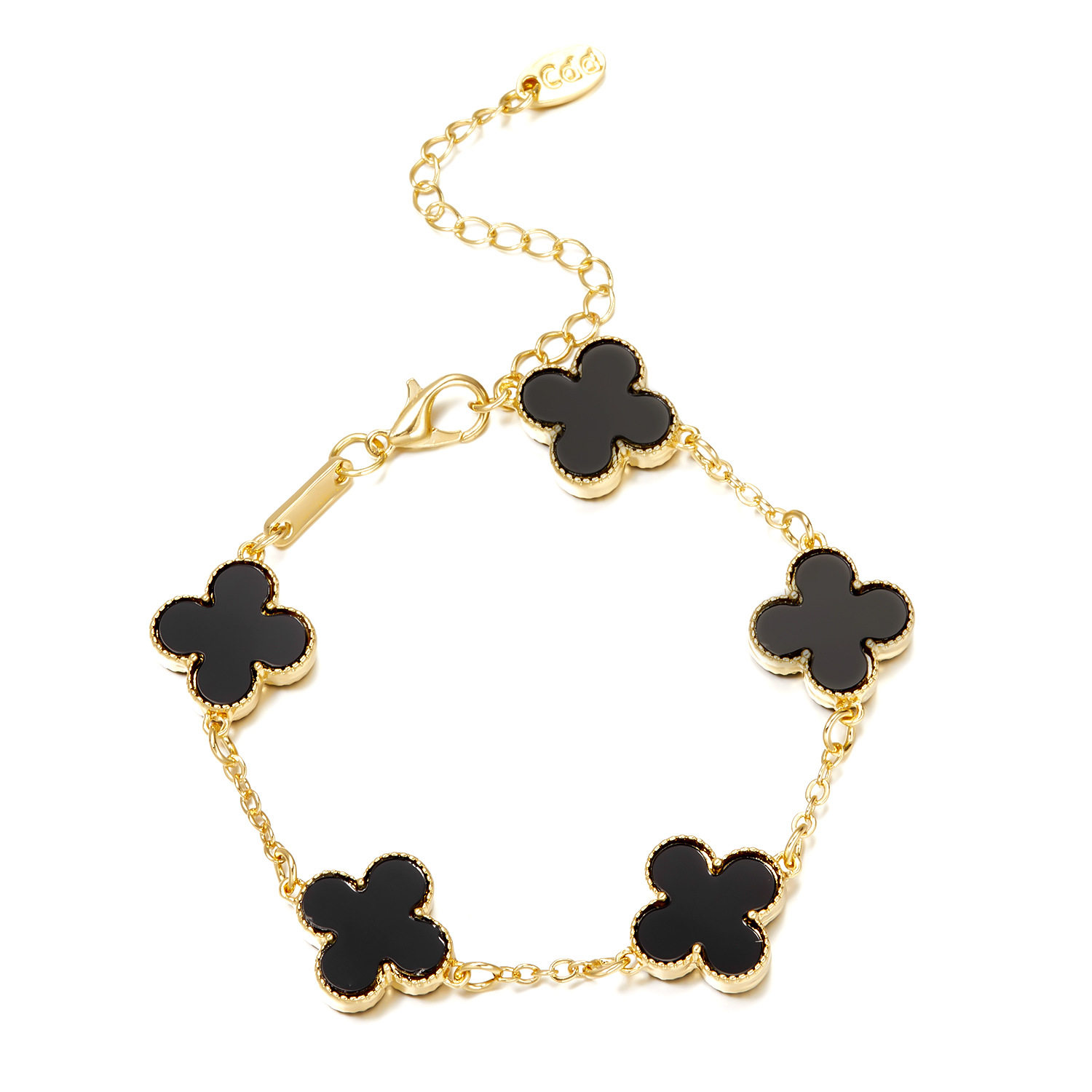 Cross-border new four-leaf clover bracelet women's Korean simple ins five-flower mother-of-pearl good luck four-leaf clover versatile bracelet