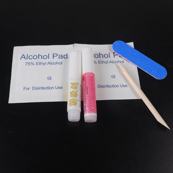 Nail Art Kit Glue Degumming Agent Alcohol Cotton Nail File Nail Dispensing Stick Jelly Glue Wear Nail Dispensing Bag suit