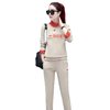 Fleece-lined Thickened Casual Sports Suit Women's Winter Clothing New Printed Sweater Warm Pants Slimming Two-piece Set Trendy