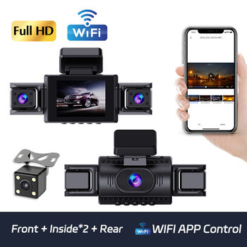 Xc402 Four-Lens Driving Recorder 3inch Hd 1080P with Wifi Inside and Outside the Car, Front, Rear, Left and Right 360 Degrees