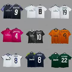Real Madrid Retro Football Suit C Ronaldo Benzema Modi Ricchi Di Maria Belkaka Jersey