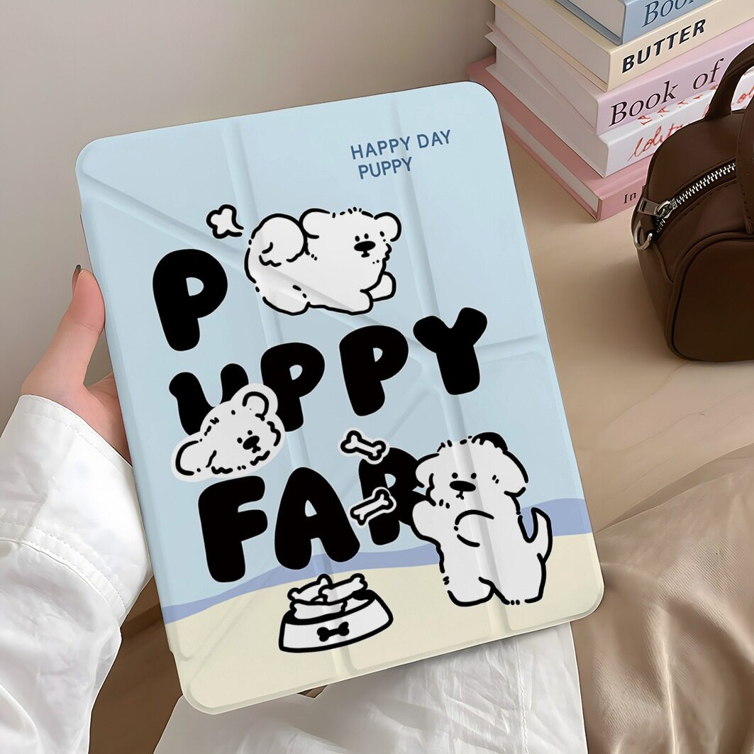 Puppy Bone Ipad7/8/9 Generation A16 Tablet Pro 11inch Mini7 Protective Case Air6/5 Protective Case Anti-Fall