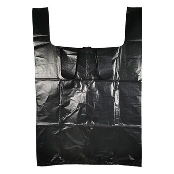 Plastic bag large thick tote bag moving bag vest vest black oversized convenient garbage bag wholesale