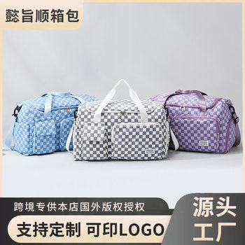 Women's Small Gym Bag Waterproof Luggage Bag Fashionable Short Distance Portable Large Capacity Sleeve Rod Storage Bag Casual Bag