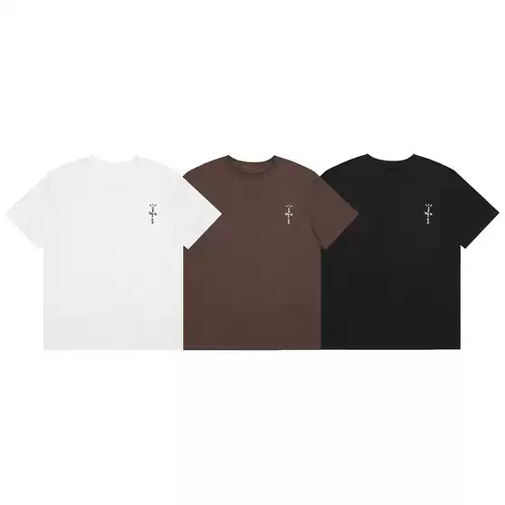 American Style Trendy Brand Travis Scott Cactus Jack Letter Printed Men's and Women's Loose Short-sleeved T-shirt Pure Cotton