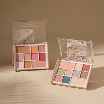 Baozilan Ten-Color Eye Shadow Palette Multi-Purpose Matte Pearlescent Easy-To-Color 10-Color Hanging Card Eye Shadow Physical Wholesale