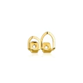 Two hollow gold pieces (five-pointed star on the back)