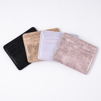 2025 New Laser Ultra-thin Small Card Bag PU Card Holder Bank Card Holder Women's ID Card Bag Men's Mini Card Bag
