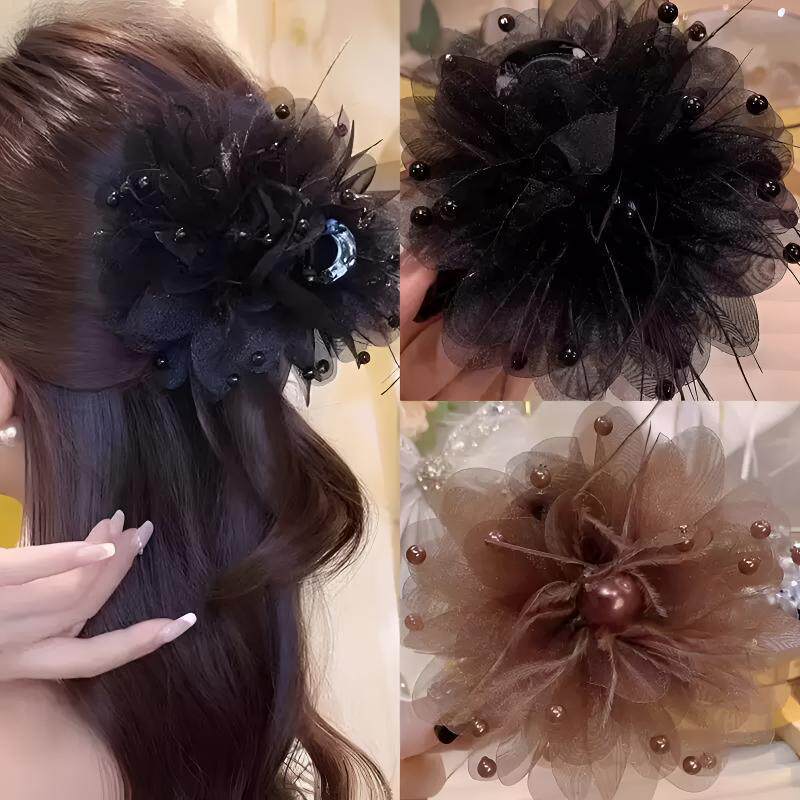 Peony flower feather gripper clip for women with good looks,...