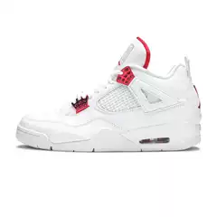 Putian Shoes Aj4 White and Green Turquoise Mid-Top Retro Basketball Shoes Jordan 4 Collaboration White Sail Black Cat Unisex Model