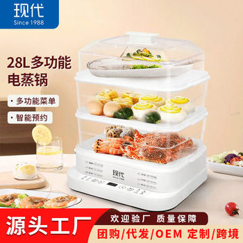 Electric Steamer Household Three-Layer Large-Capacity Steamer Multi-Functional Steaming and Stewing All-In-One Pot Electric Steamer Breakfast Machine Manufacturer
