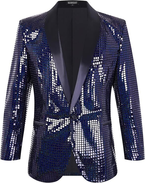 Casual Sequined Suit Men's Wedding Dress Dancer Host Host Colorful Suit Jacket Men