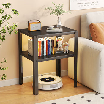 Bedside Storage Rack Small Side Table Simple Household Coffee Table Sofa Metal Steel Floor-Standing Bedside Cabinet