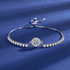 Cross-Border Popular Imitation Moissanite Square Bag Four-Leaf Clover Bracelet for Girls Light Luxury High-End Adjustable Bracelet Wholesale