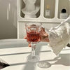 Atmospheric Wine Glass, High-End Exquisite Cup, Retro Embossed Diamond Cup, Glass Goblet, Juice Cup