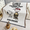 Vintage Snoopy Sofa Blanket Homestay Decoration Cartoon Sofa Towel American Style Leisure Blanket Sofa Cushion Bedroom Cotton Blanket