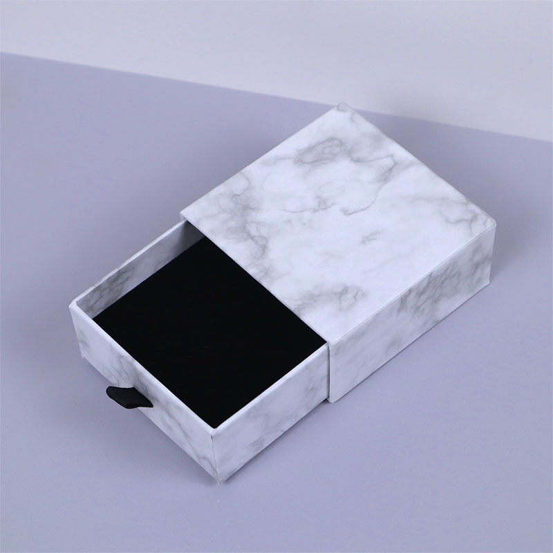 Ing Style Exquisite Gift Jewelry Box Necklace Jewelry Packaging Box High-End Marble Drawer Storage Box