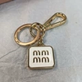 Square keychain-white