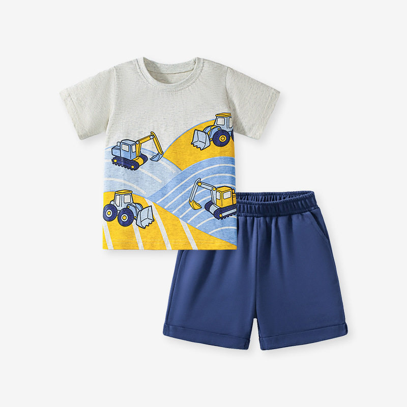 Boys' Set, Cartoon Short-sleeve Kids' Outfit, Boys' 2-piece Set Wholesale