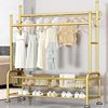 Coat Rack Floor-Standing Clothes Rack Bedroom Household Clothes Drying Rack Simple Clothes Storage Rack Double Pole Clothes Rack