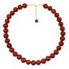 New Chinese-style Red Agate Chalcedony Necklace Jade Color White National Style Beaded Red Festive Birth Year Clavicle Chain