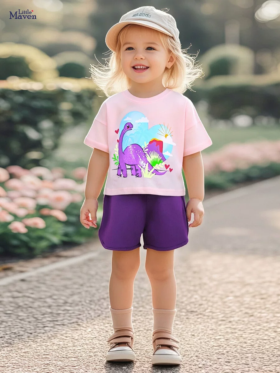 Girls' Summer Cartoon T-Shirt, Cute Baby Girl Top