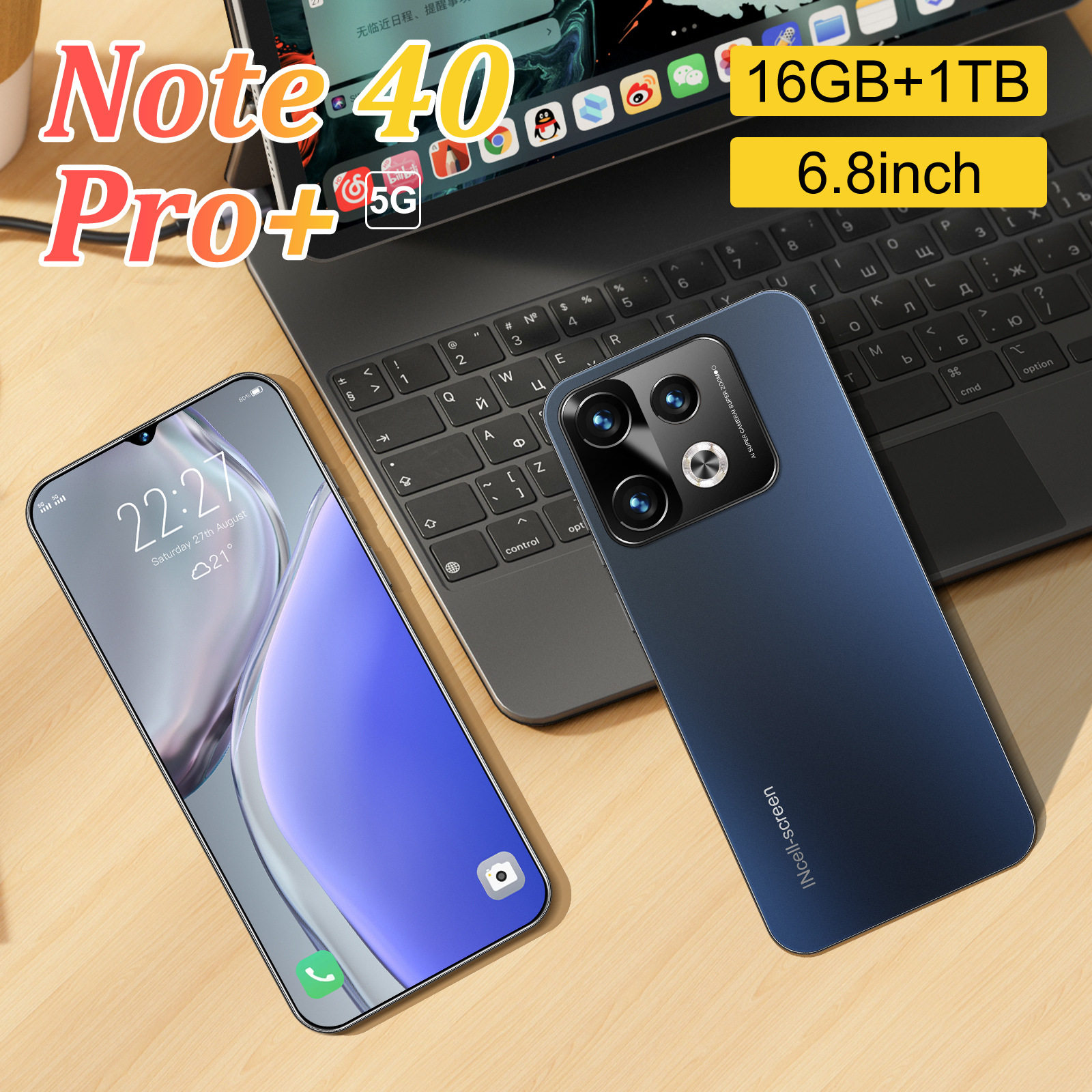 New Note40Pro+ cross-border mobile phone 6.8incell screen 2+...