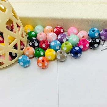 DIY resin acrylic accessories new color acrylic resin beaded mobile phone rope mobile phone chain round bead accessories