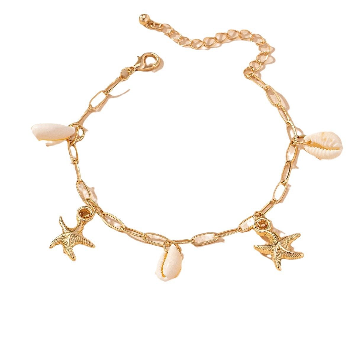 2024 Europe and the United States cross-border trend starfish shell bracelet beach resort wind ocean wind jewelry factory direct Qingdao