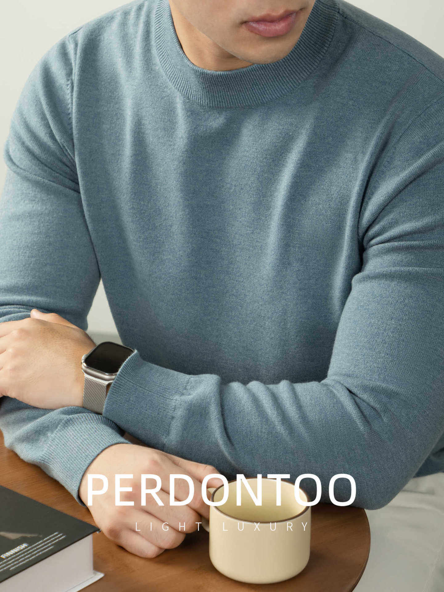 【远红外发热】绵羊毛莫代尔抗起球保暖半高领毛衣男士秋冬内搭