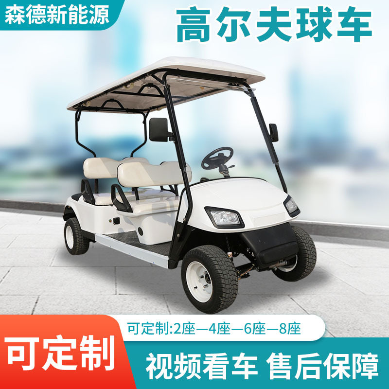 6-Seat Electric Golf Cart, Campus Airport Shuttle, Reception Vehicle, Tourist Attraction Electric Sightseeing Vehicle