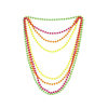 1980s prom party costume accessories neon plastic necklace solid color beaded necklace fluorescent neon necklace