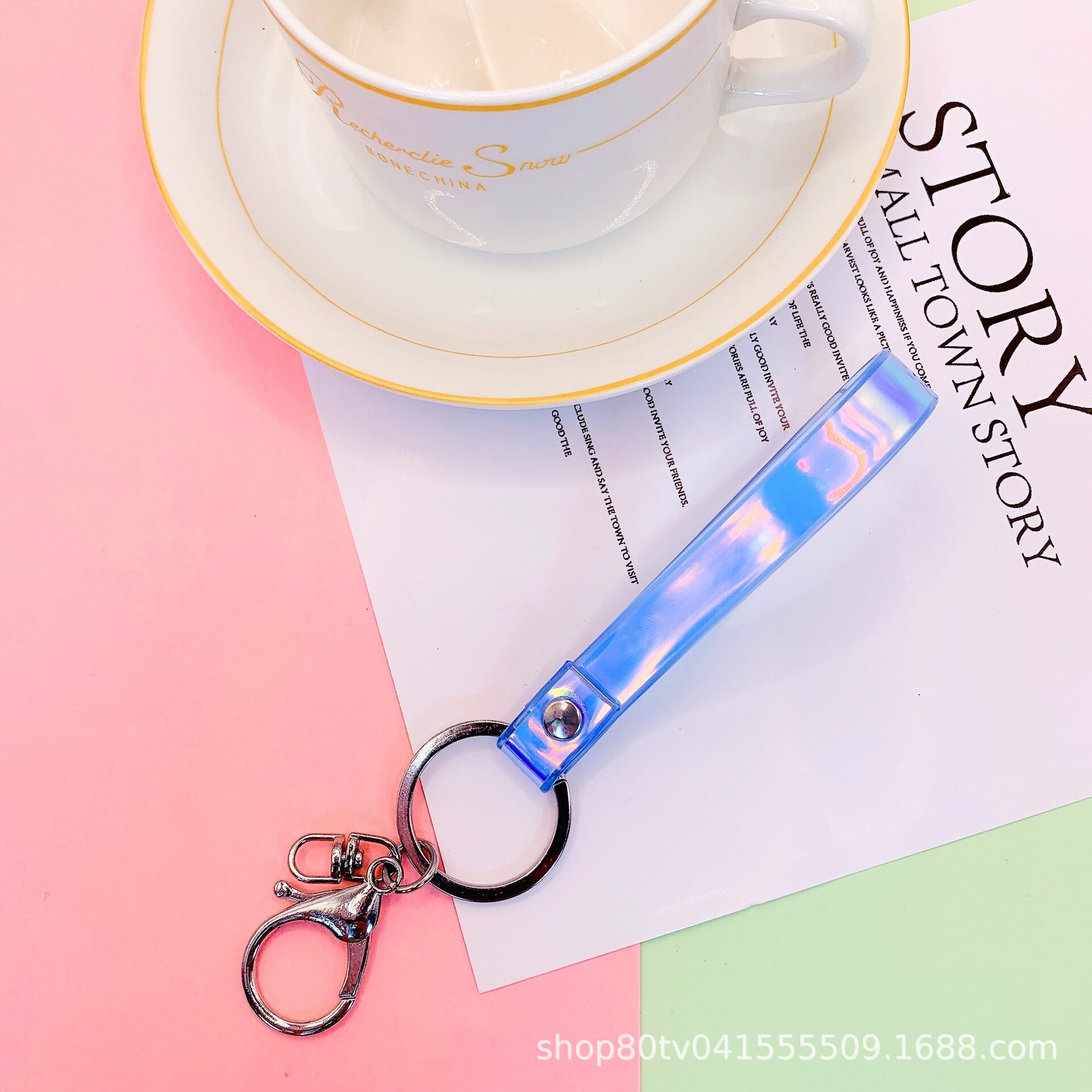 Popular Soft Pvc Color-Changing Material Keychain Lanyard Keychain Accessories Student Bag Pendant Wholesale