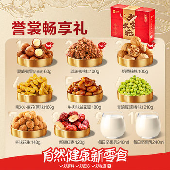 Bestore Daily Nut Gift Box for Gifts, Dragon Boat Festival Gifts for Elders, Dried Fruit Food Snacks Gift Pack