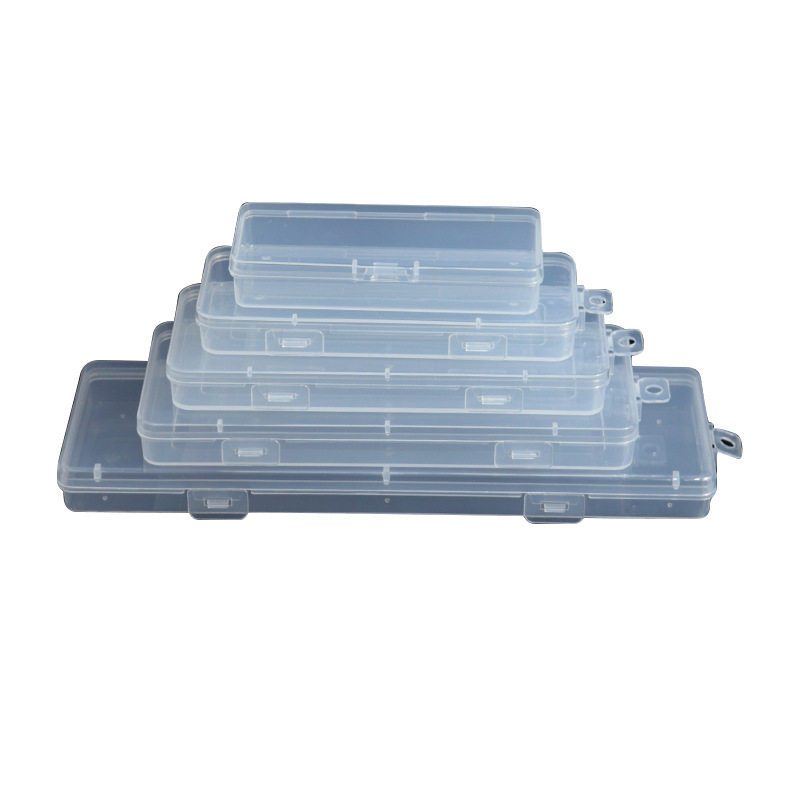 Rectangular Hanging Hole Pp Transparent Plastic Box Glutinous Rice Paper Card Fishing Gear Card Box Hardware Spare Parts Packaging Box