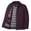 Men's Winter Warm down Jacket, Men's Warm down Jacket for Middle-Aged and Elderly People, Detachable Liner down Jacket, Red down Jacket