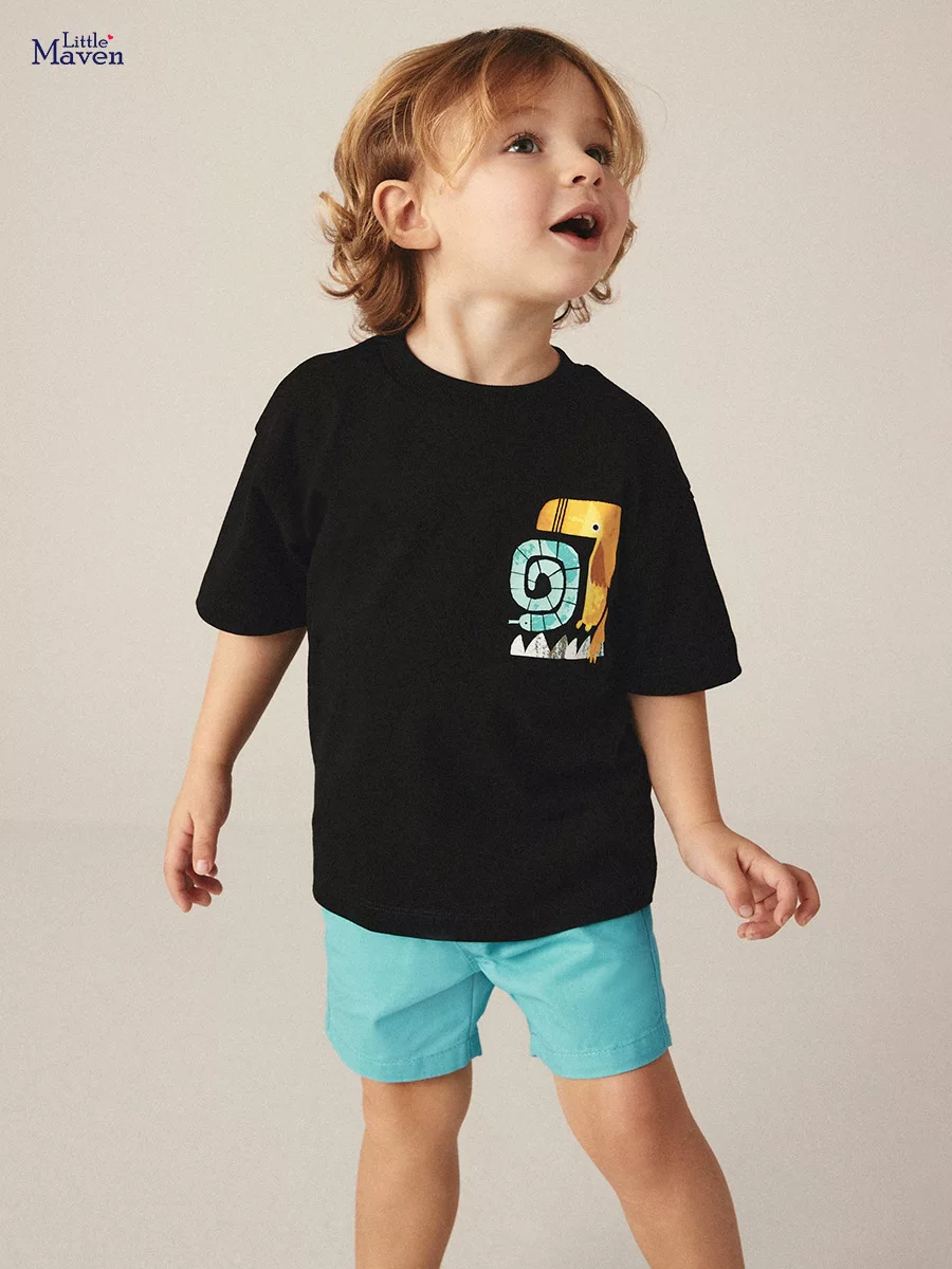 Custom-made Supply New Short-sleeve Dinosaur Printed Kids' Set, Summer Toddler & Kids' 2-piece Set Wholesale