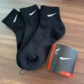 Terry Sole Mid-Crew Socks Black [Red Card]