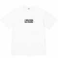 Supreme fw23 fall and winter series chest logo pure color short-sleeved american trendy t-shirt for men and women white