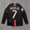 0708 manchester united away long sleeve customized no. 7 + champions league badge