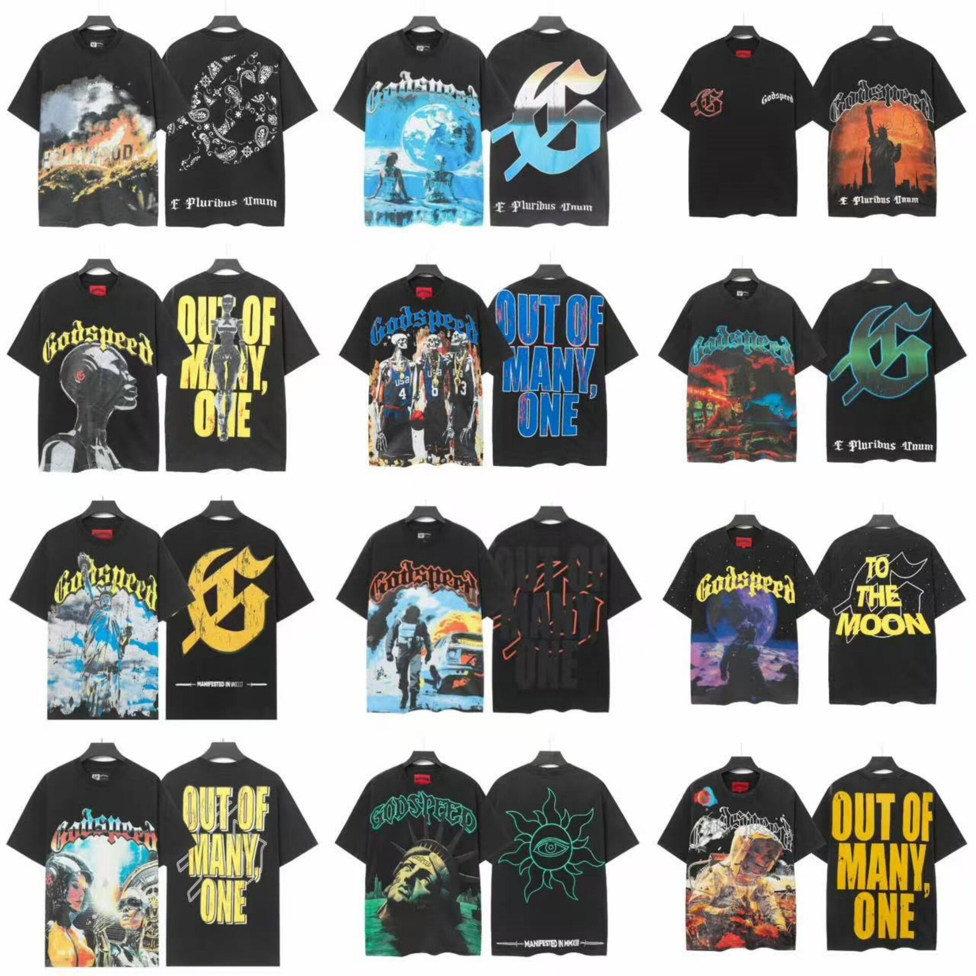 เสื้อยืดแขนสั้นผ้าวอช ทรงกะโหลก แนวอเมริกัน สไตล์ข้ามพรมแดน สำหรับทั้งชายและหญิง เสื้อยืดแบรนด์แฟชั่นแนวฮิปฮอป ดีไซน์ดาร์กโรคลุคสตรีท สำหรับคู่รักผู้ชาย