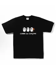 Cross-Border Supply Export Wholesale Trendy Brand Bape Ape Head Short-Sleeved 240g Shark Top T-Shirt Half-Sleeved T-Shirt 18