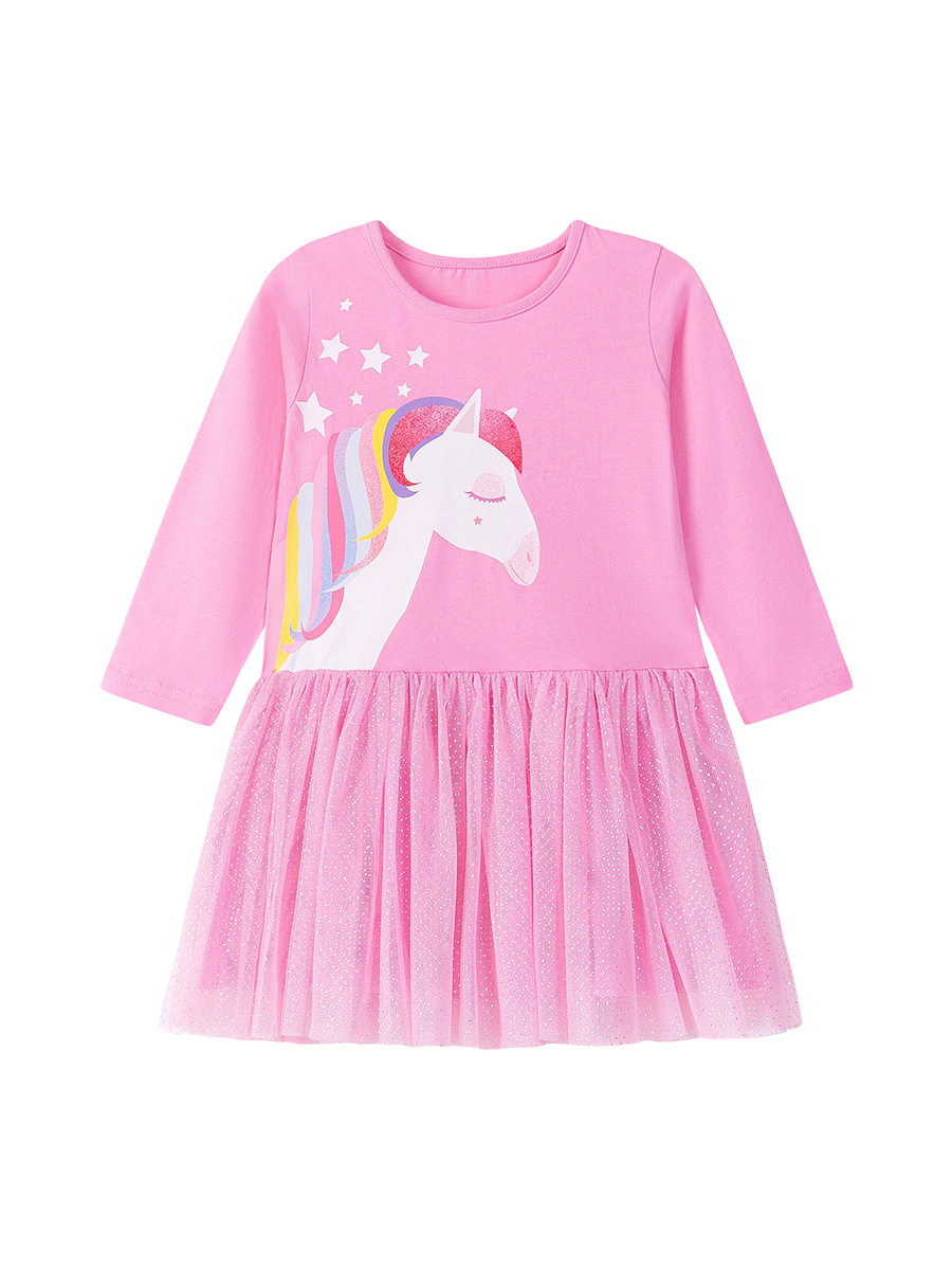 New Kids' Dress, Autumn Tulle Dress, Cartoon Girls' Skirt Wholesale