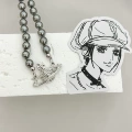 Gray Saturn Pearl Necklace
