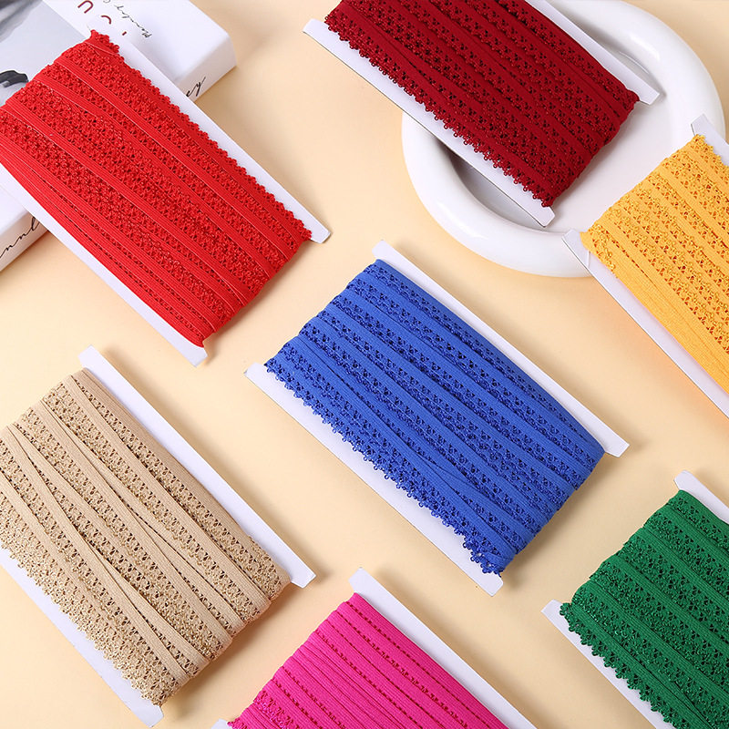 In stock 1.3cm nylon spandex crown tooth edge elastic band underwear underwear neckline jewelry clothing elastic lace