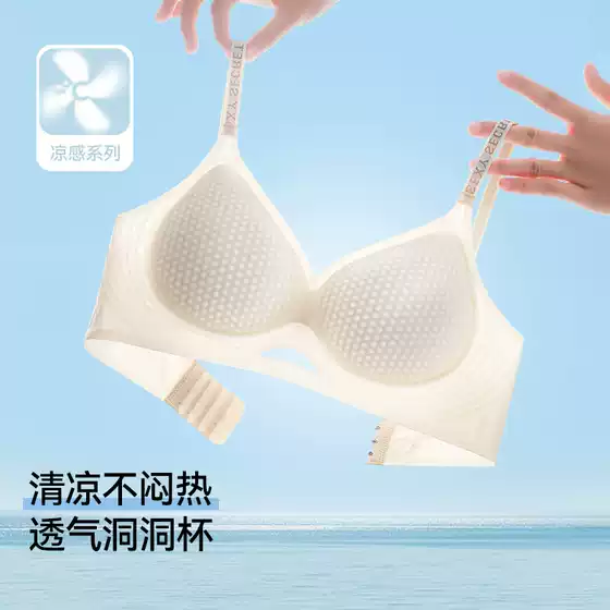 Seamless Wire-Free Bra for Women, Lightweight & Breathable Cool-Touch Ice Silk, Minimizes Bust, Soft Support, Racerback